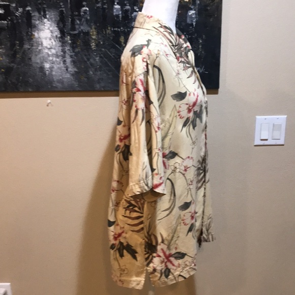 KulaKula Tropical Men's Silk Shirt-Size L - Picture 4 of 7